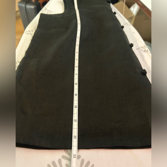 Laura Ashley Top with button 100% Linen / Black/ Size S - Picture 6 of 7